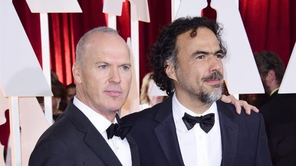 Michael Keaton eta Alejandro Gonzalez Iñárritu ('Birdman'). EFE