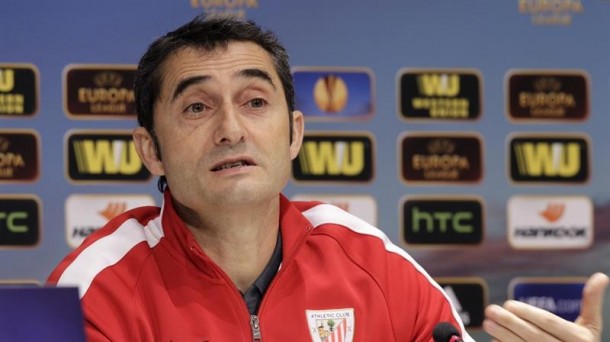 Ernesto Valverde, durante la rueda de prensa. Foto: EFE