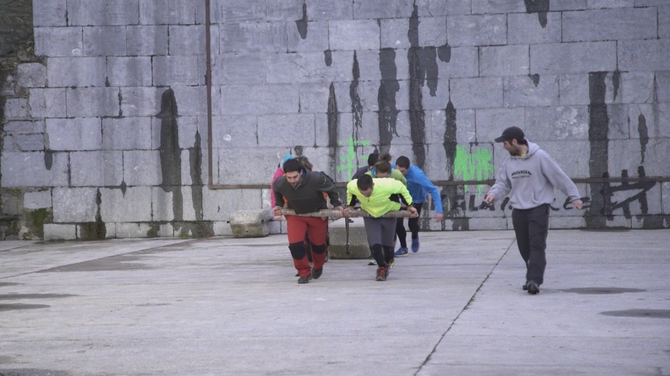 Arrastre de piedra en Leitza