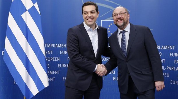 Alexis Tsipras eta Martin Shchulz