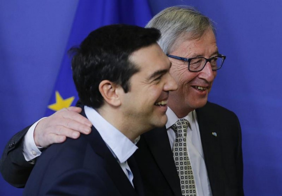 Alexis Tsipras Greziako lehen ministroa eta Jean Claude-Juncker Europako Batzordeko presidentea. EFE