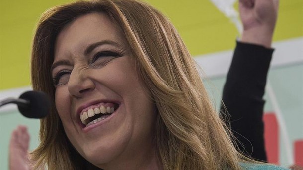 Susana Díaz, líder del PSOE de Andalucía, en rueda de prensa. Foto: EFE