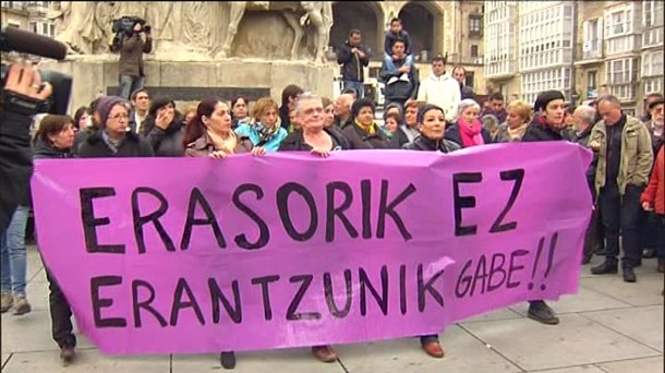 Protesta contra la violencia machista en Vitoria-Gasteiz.