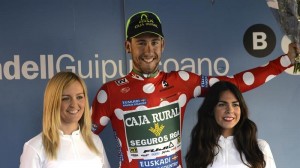 Omar Fraile, con el maillot de la montaña. Foto: EFE