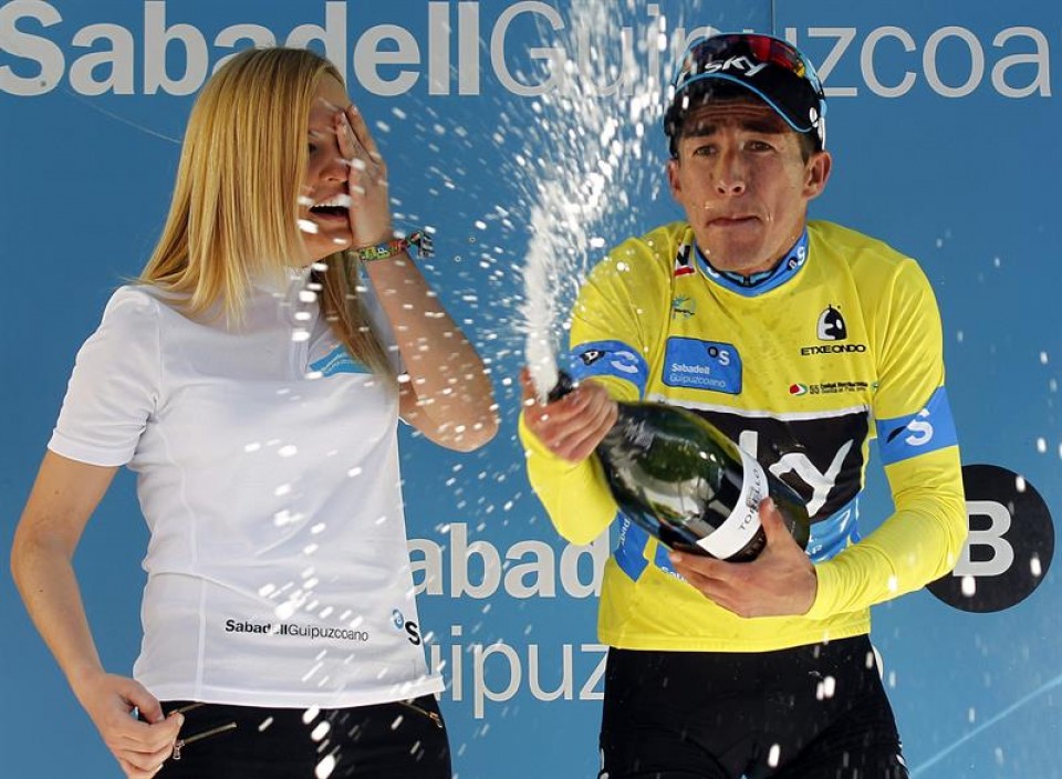 Henao, nuevo líder tras la tercera etapa. Foto: EFE