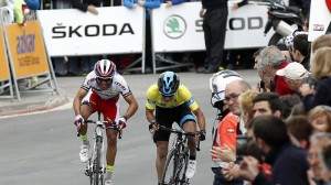 Llegada Henao y Purito, quinta etapa. Efe. 