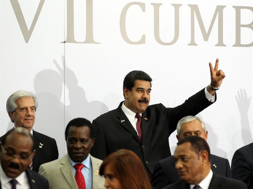 Maduro, gainerako estatuburuekin, Panaman. Irudia: EFE
