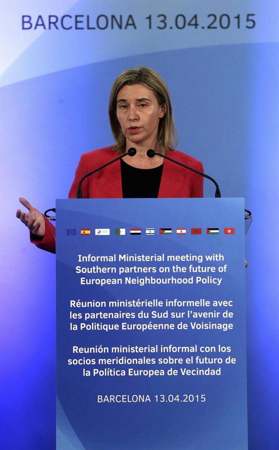 Federica Mogherini Europar Batasuneko diplomaziaren buruzagia. Artxiboko irudia: EFE