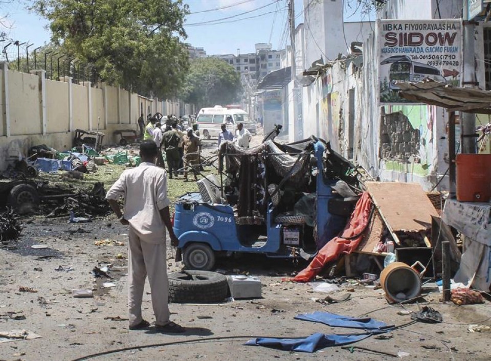 Imagen de un atentado de la pasada semana en Mogadiscio. Foto: EFE