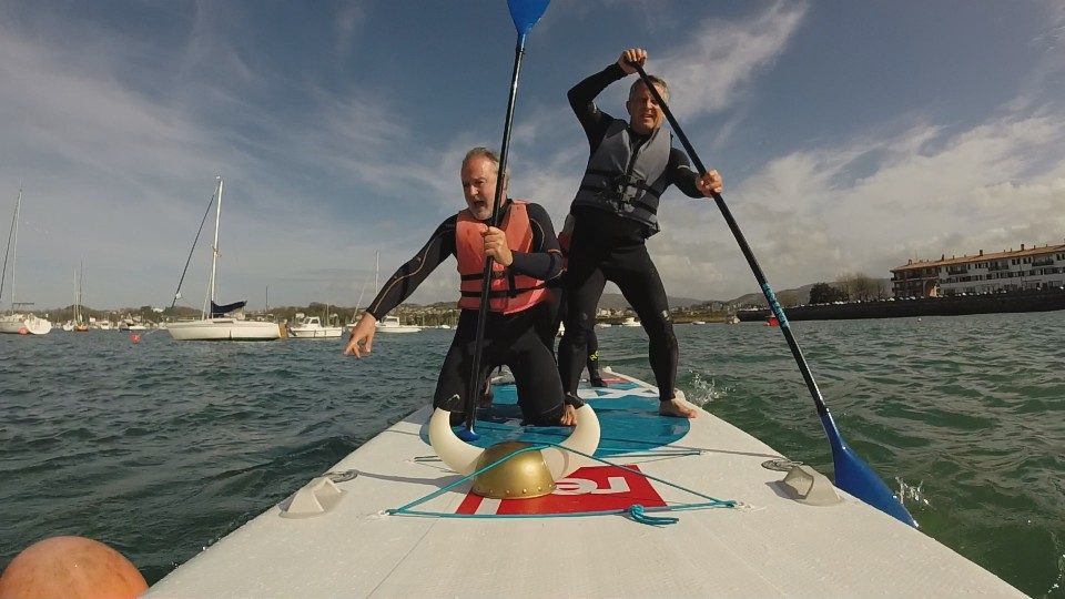 Despedida de Hondarribia haciendo paddle surf