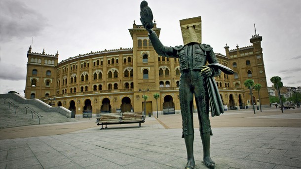Intervención de la serie "Statue", del artista madrileño Spy, que estará en Bilbao.