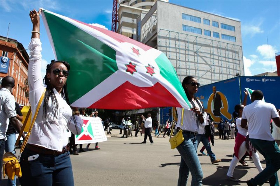 Protesta de la diáspora de Burundi en Nairobi (Kenia). Imagen de archivo: EFE