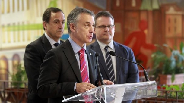 El lehendakari Iñigo Urkullu, durante el acto de Iñigo Urkullu. EFE