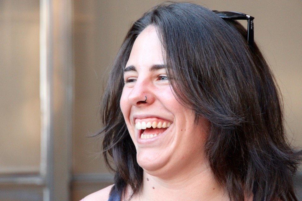 Oihana a su llegada a Miramon. Foto: EITB