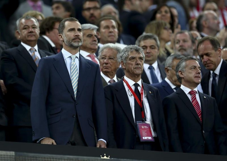 El Rey de España, durante la final de Copa de 2015 / EFE.