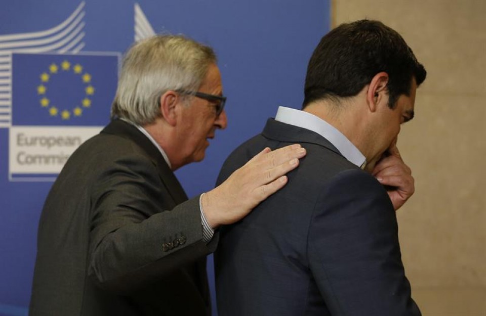 Juncker eta Tsipras. Artxiboko irudia: EFE