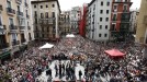 Concentración en Iruñea a favor del nuevo alcalde. Foto: EFE