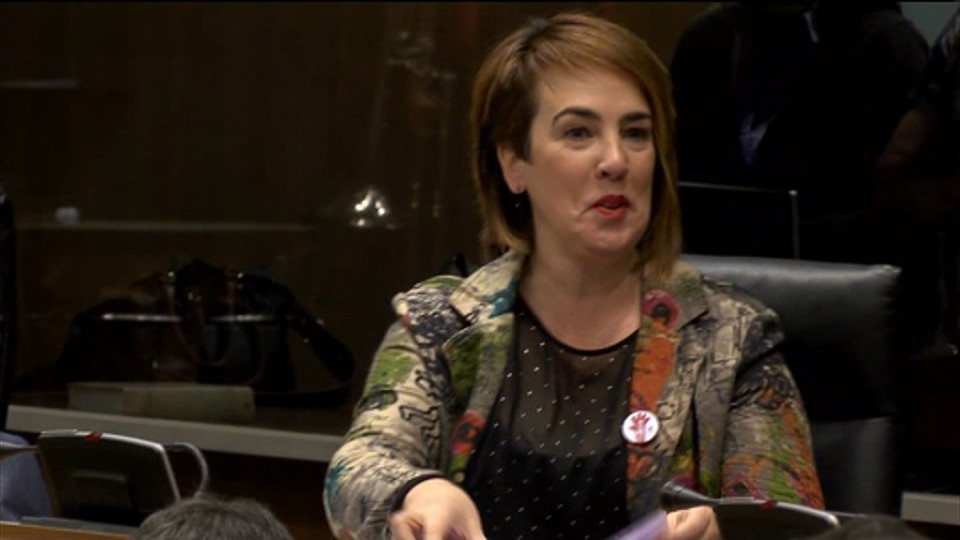 La nueva presidenta del Parlamento de Navarra, Ainhoa Aznárez. Foto: Iñaki Errea