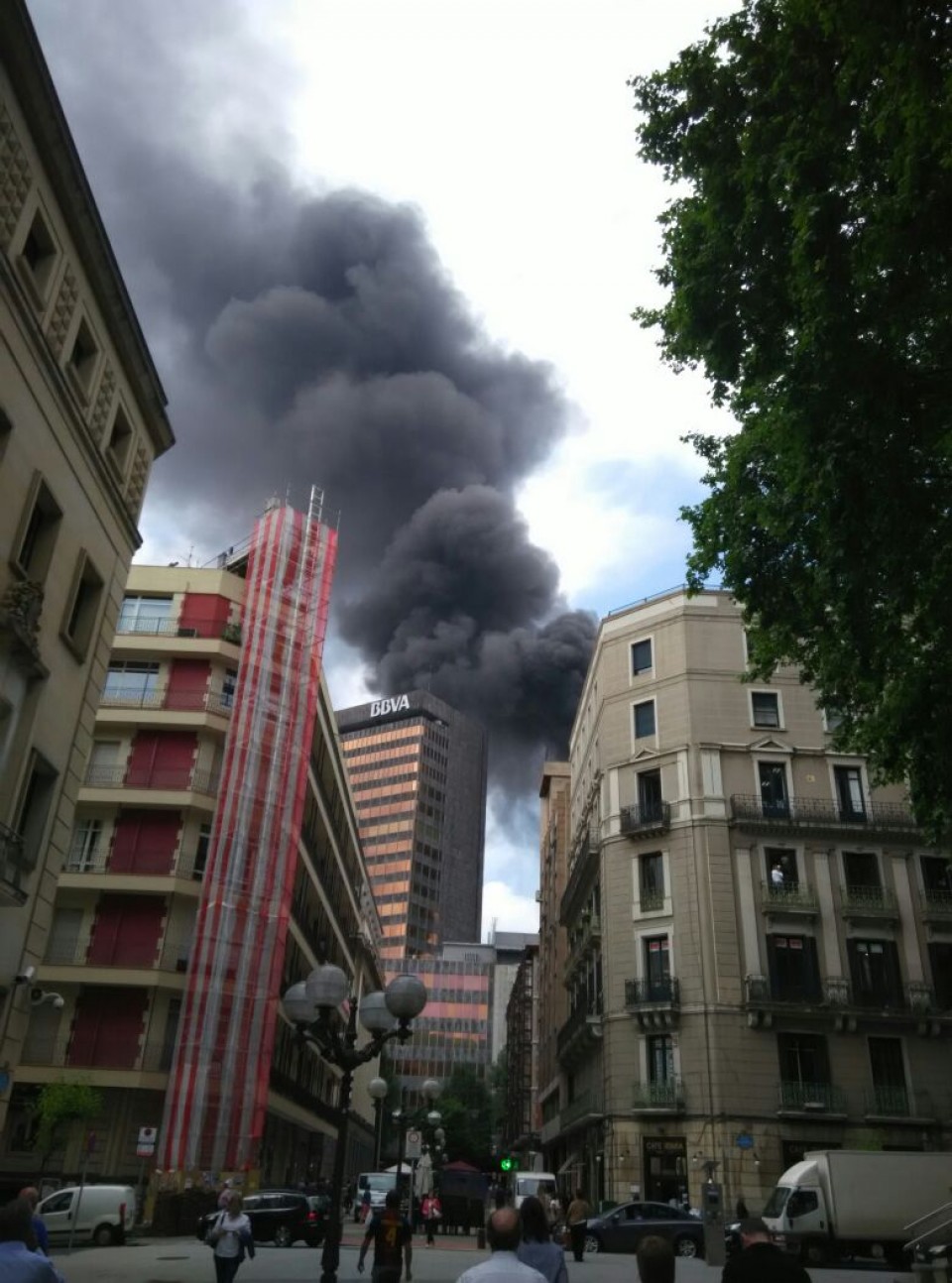Sutea Bilbao Corte Inglés incendio. EITB