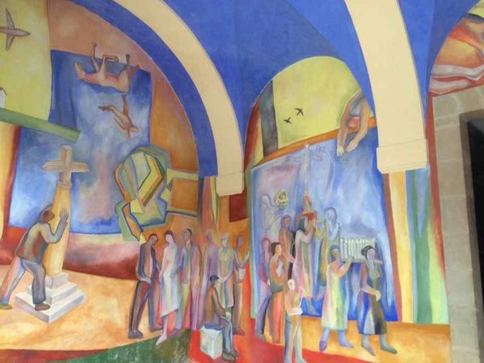 Nuevos murales de la iglesia de Antezana, 23.04.2015