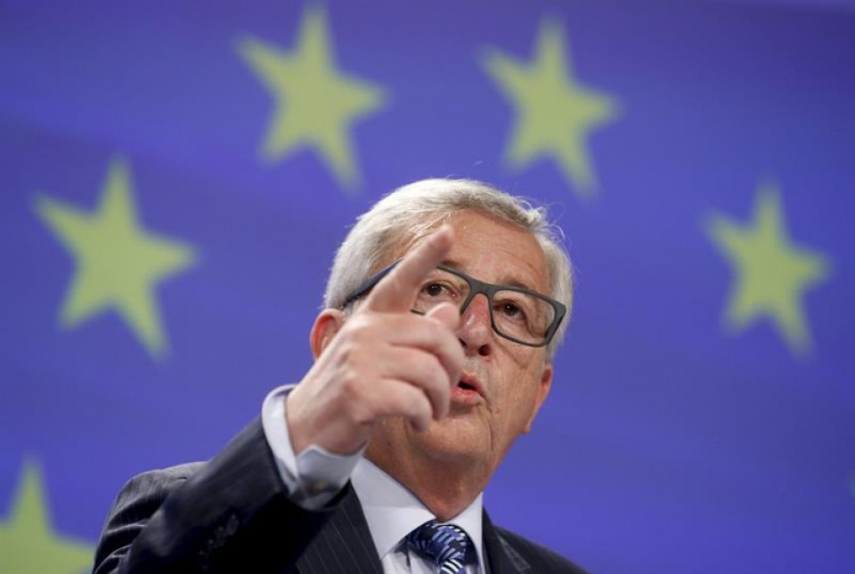 Juncker, gaurko agerraldian. Irudia: EFE