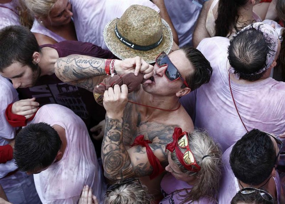 Txupinazo en Pamplona. EFE
