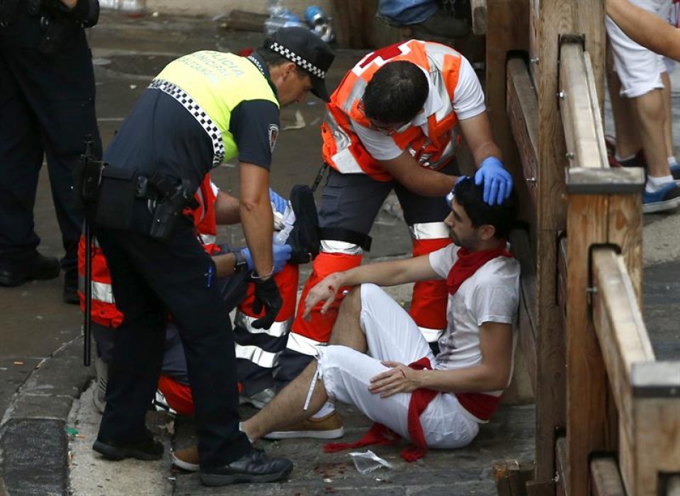 Peligroso encierro de los Jandilla. Foto: EFE