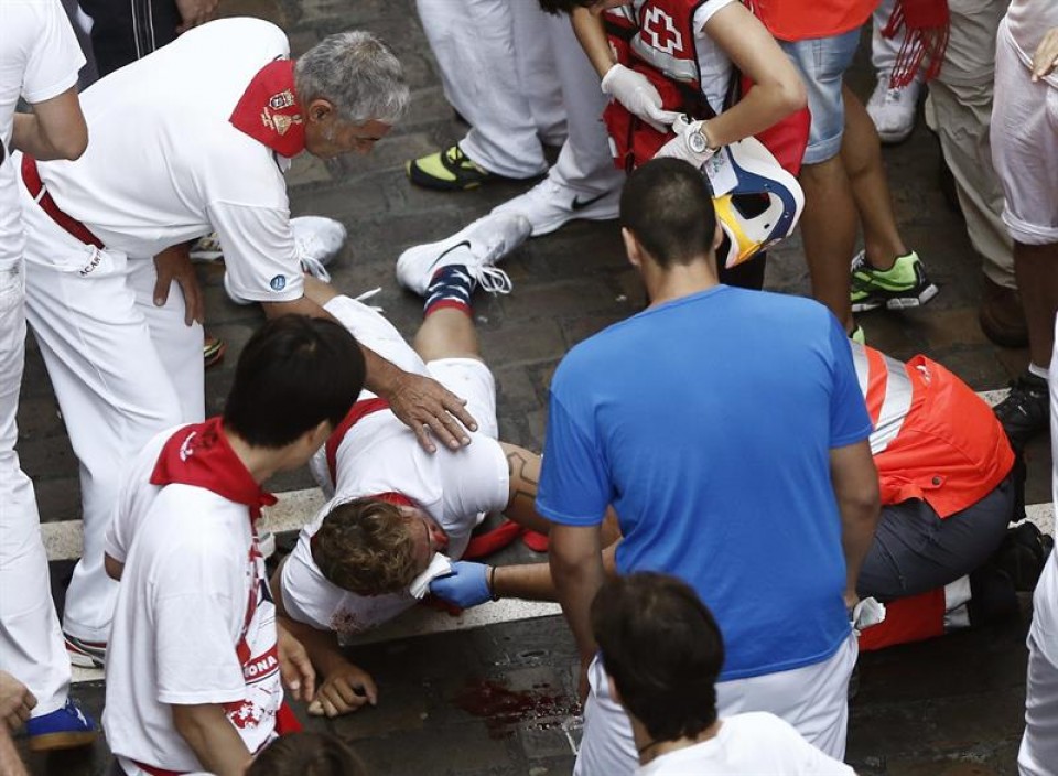 Peligroso encierro de los Jandilla. Foto: EFE