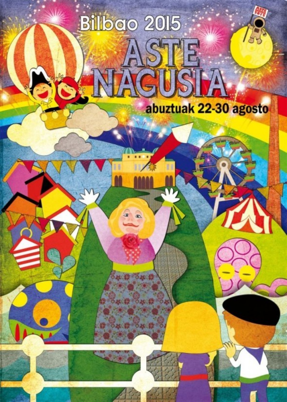 Cartel de Aste Nagusia. Joseba Salinas es su autor. Foto: http://www.blogseitb.com/bilbao/.