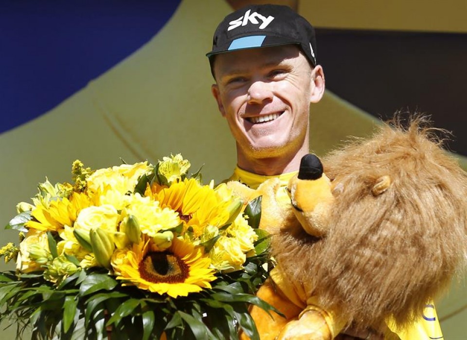 Froome se viste de líder. Foto: EFE.