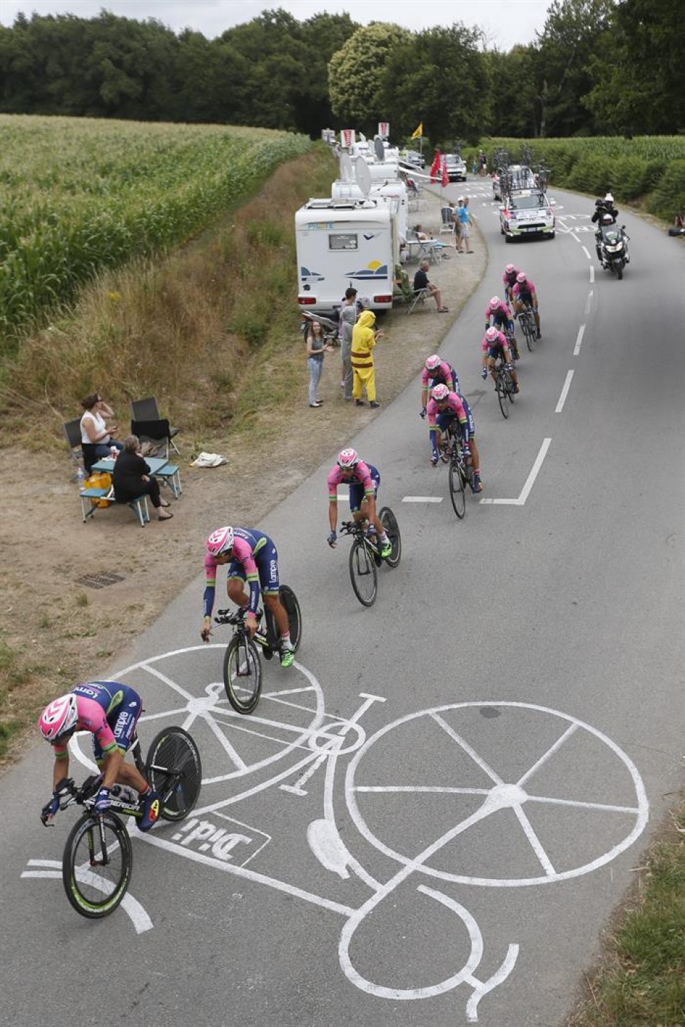 Contrarreloj por equipos. Foto: EFE.