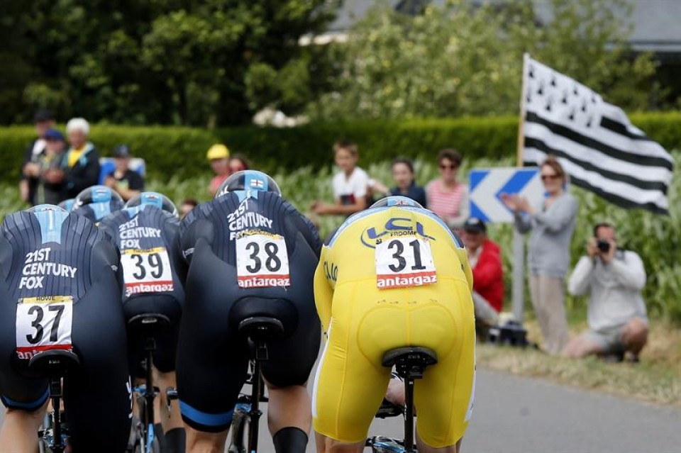 Contrarreloj por equipos. Foto: EFE.