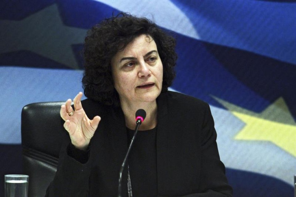 Nadia Valavani Greziako Ekonomia ministrordea efe