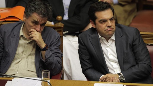 Euklides Tsakalotos eta Alexis Tsipras. EFE