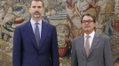 El rey Felipe VI recibe en la Zarzuela a Artur Mas