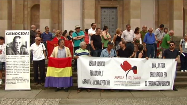 Una concentración contra el franquismo en Pamplona/Iruña. EiTB