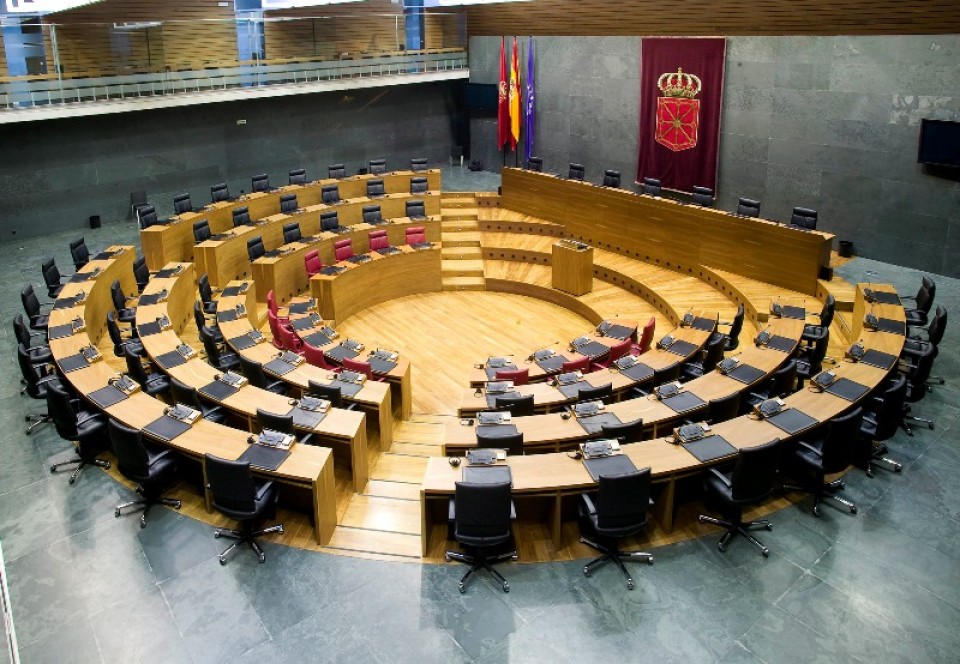 Nafarroako Parlamentua, hutsik. Artxiboko argazkia: Nafarroako Parlamentua. 