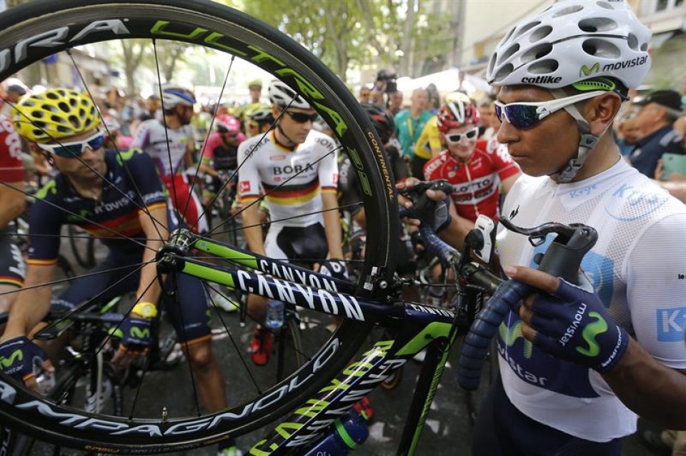 Nairo Quintana, en la 17ª etapa. Foto: EFE
