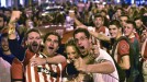 Mucha alegría y emoción por las calles de Bilbao tras la victoria del Athletic. Foto: EFE title=