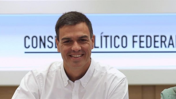 Pedro Sanchez PSOEko idazkari nagusia haren alderdiaren batzorde federalean. Argazkia: EFE