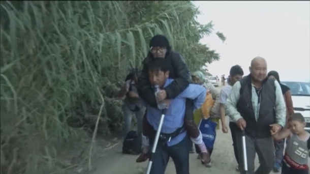 Refugiados sirios en Hungría. EFE