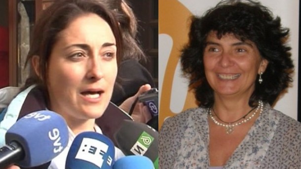 Idurre Bideguren Bermeoko alkatea eta Miriam Cano Pasaiako alkateordea