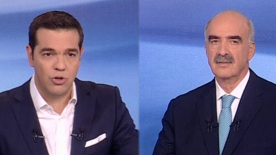 El izquierdista Alexis Tsipras y el conservador Vangelis Meimarakis. Foto: EiTB