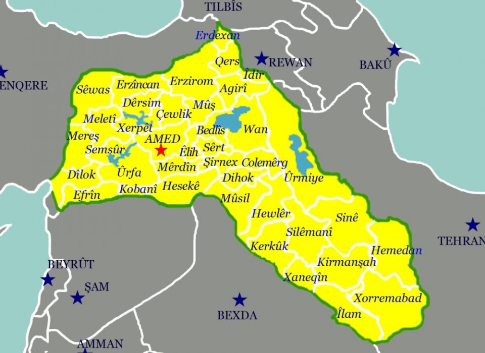 Kurdistan, mapa, argazkia:Wikipedia Commons lizentzia, 