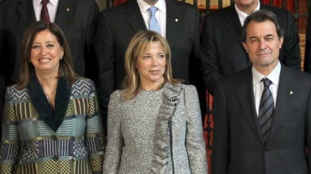 Los imputados por el 9N, Artur Mas, Joana Ortega e Irene Rigau. Imagen de archivo: EFE