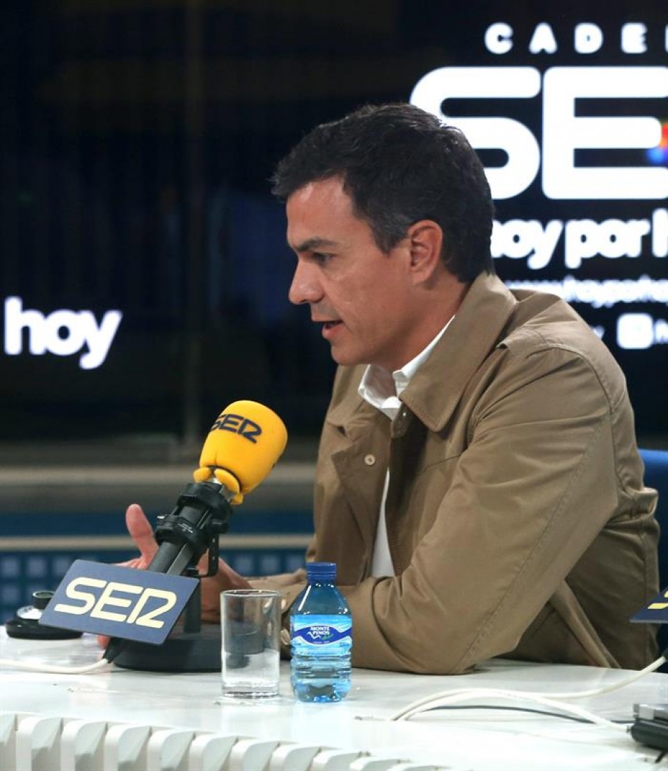 Pedro Sanchez PSOEko idazkari nagusia. Argazkia: EFE