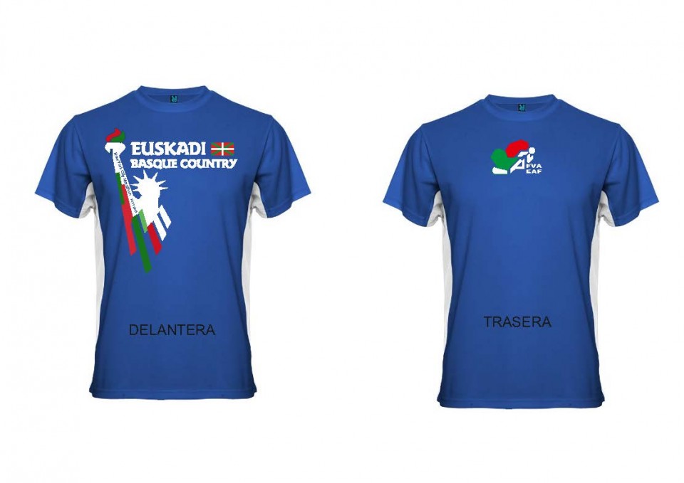 Camiseta diseñada por la Federación Vasca de Atletismo. Foto: www.fvaeaf.org/