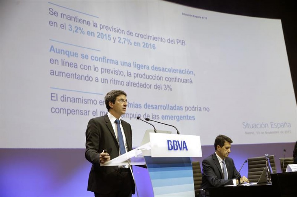 Informe de BBVA Research sobre la situación de España. Foto: EFE