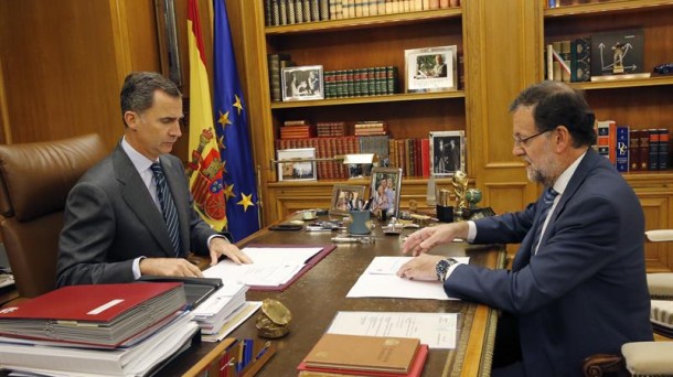 El rey Felipe VI y Mariano Rajoy. Foto de archivo