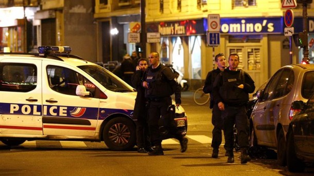 La Policía en el centro de París. Foto: EFE